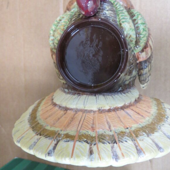Dept 56 Turkey Large Centerpiece Hurricane Pillar Candle Holder Thanksgiving IOB - Picture 6 of 12